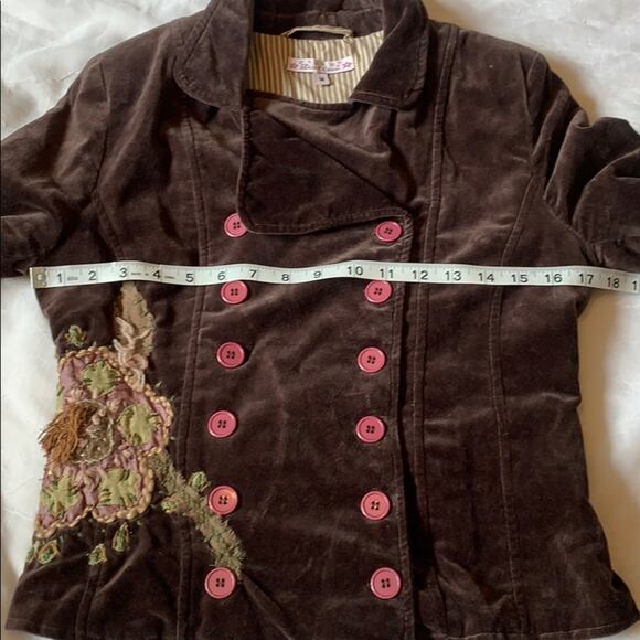 Diab’less Diabless embroidered velvet military jacket, m - Picture 3 of 11